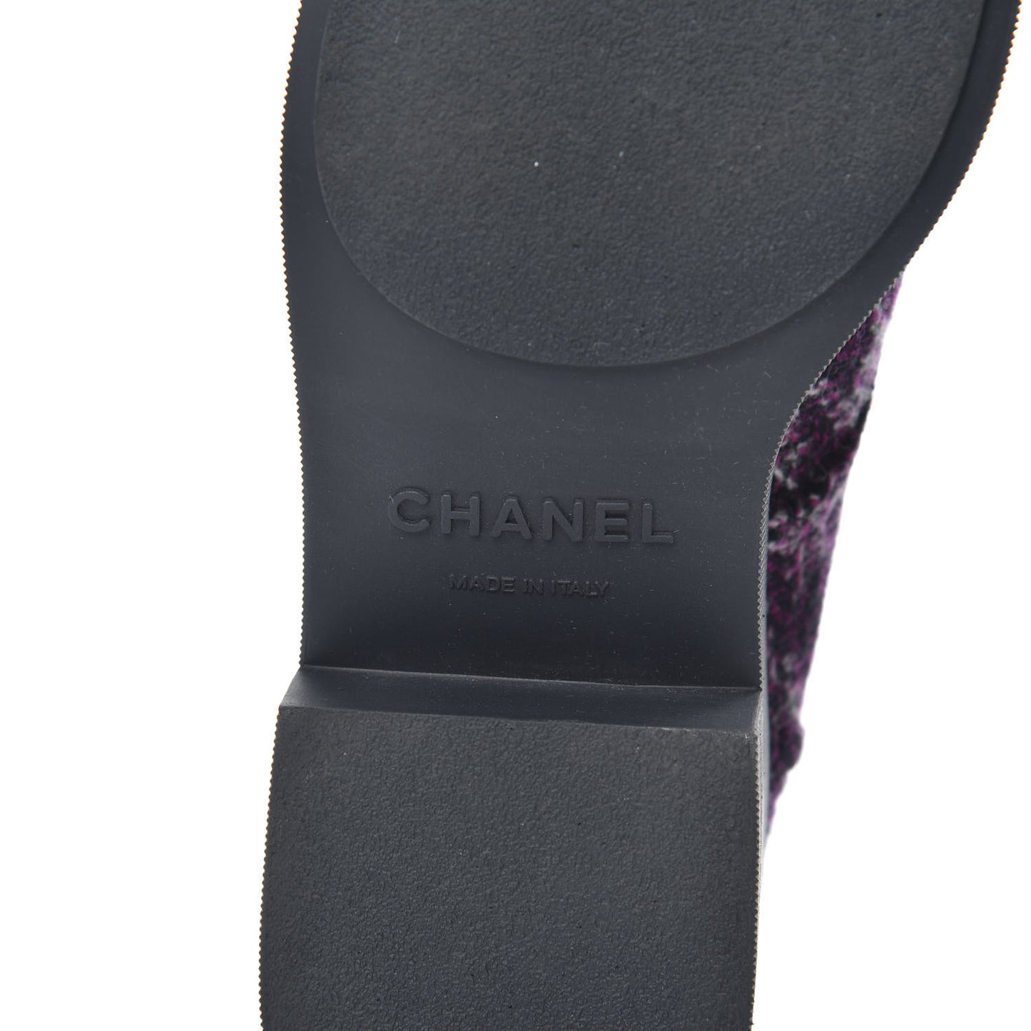 Tweed Pearl Combat Short Boots 37 Purple Black