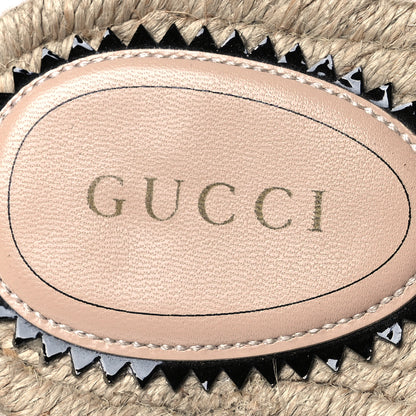 Gucci Canvas Interlocking G Damita Espadrille Sandals 37 Natural 9 of 13