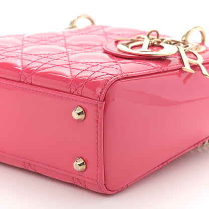 Christian Dior Patent Cannage Mini Lady Dior Pink 9 of 9