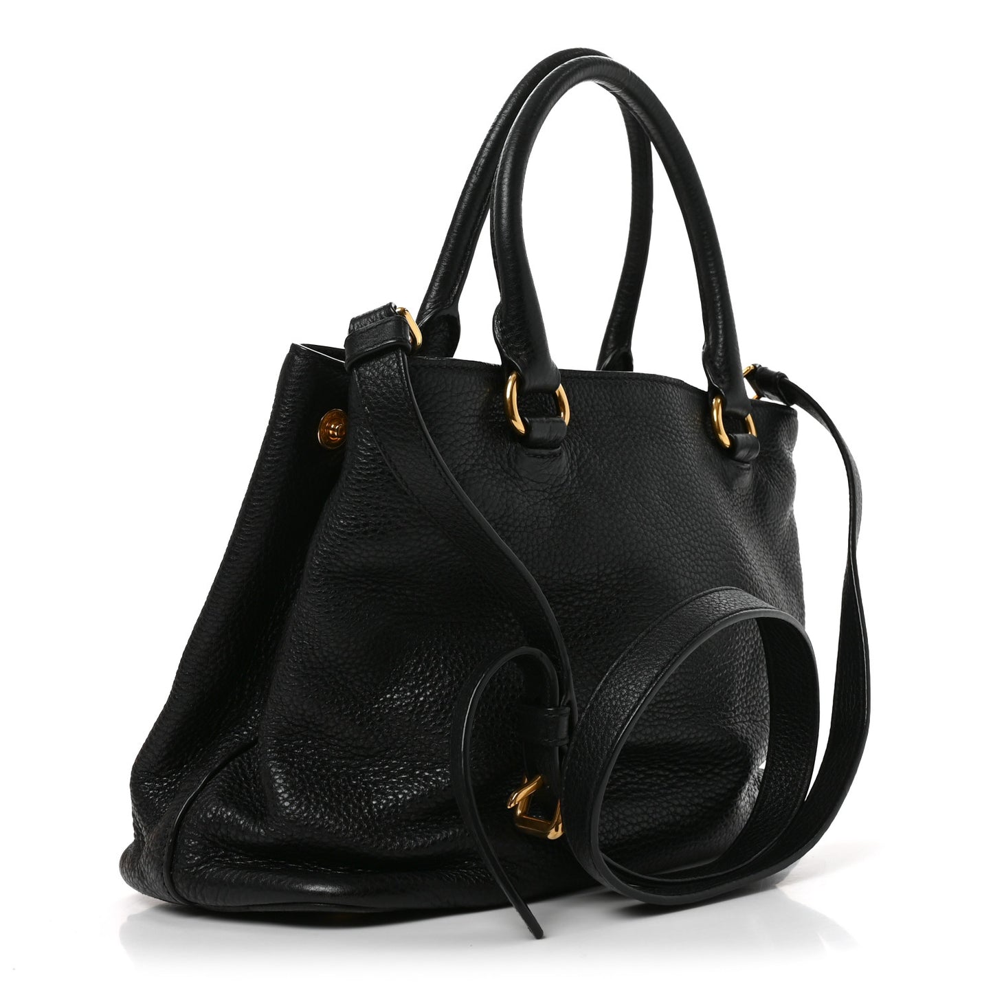 Vitello Phenix Top Handle Bag Black