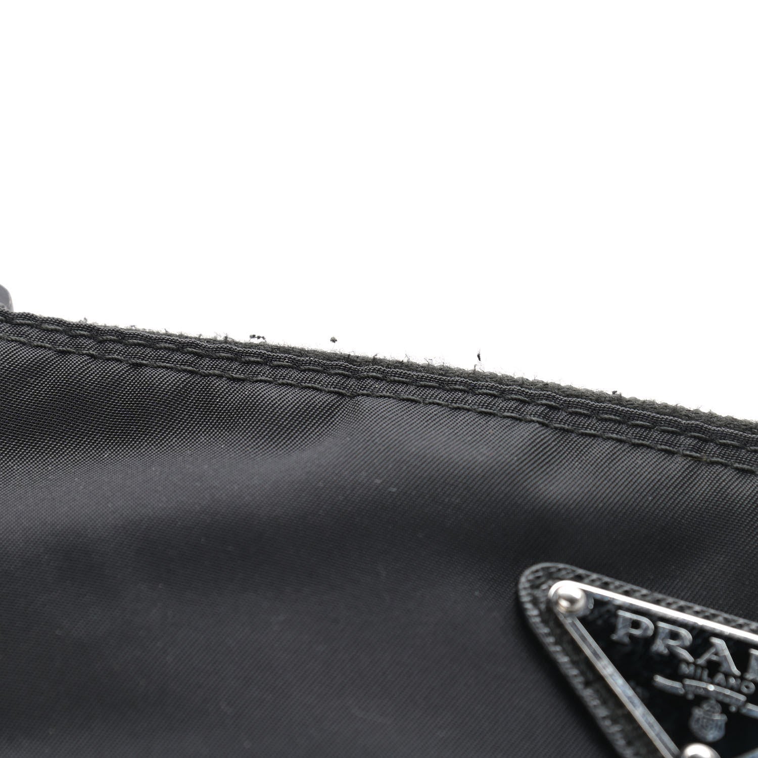 Prada Tessuto Nylon Saffiano Flat Messenger Bag Black 10 of 11