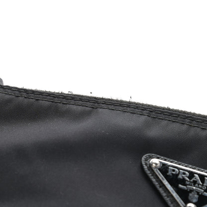 Prada Tessuto Nylon Saffiano Flat Messenger Bag Black 10 of 11
