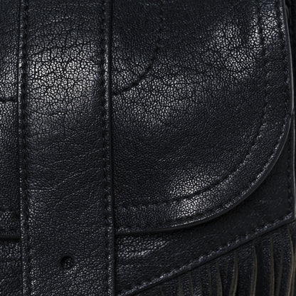 Proenza Schouler Lambskin Fringe Medium PS1 Satchel Black 16 of 21