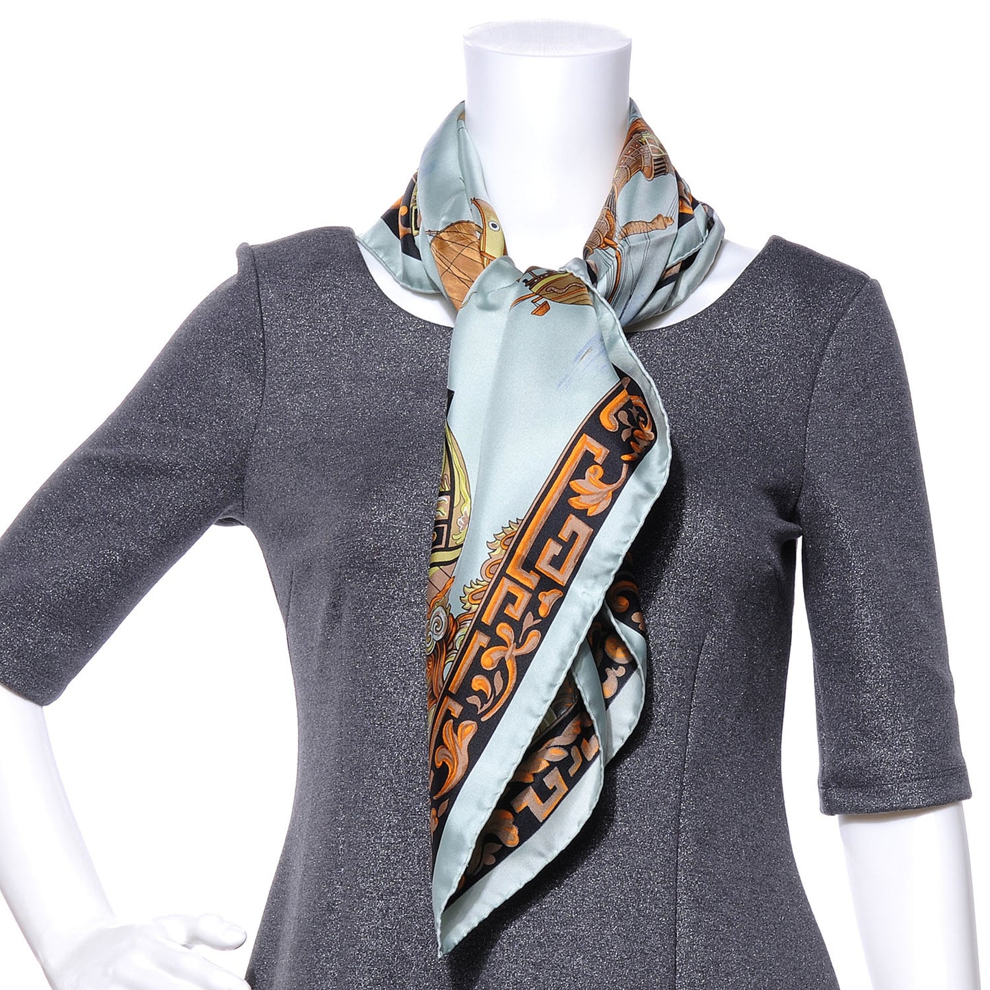 Silk Jonques et Sampans Scarf 90