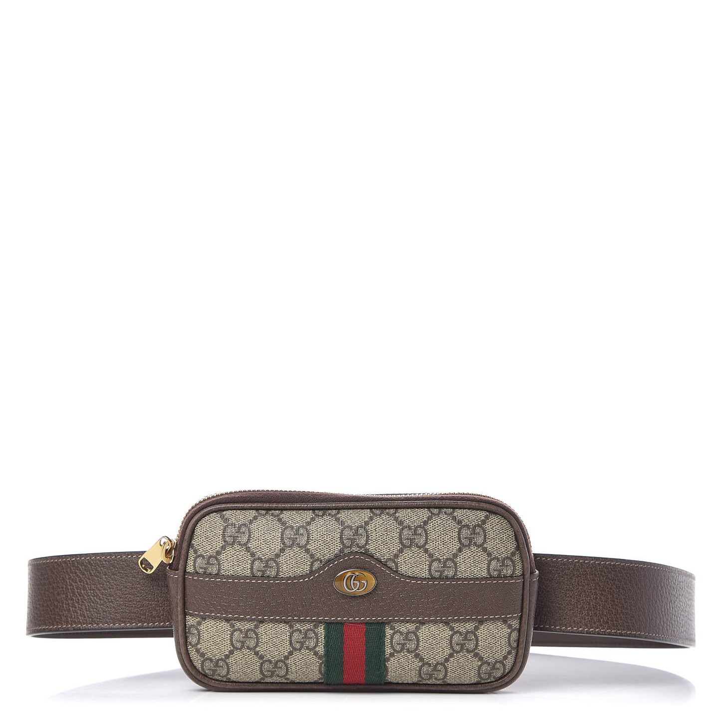 GG Supreme Monogram Ophidia Belted iPhone Case 95 38 Dark Brown