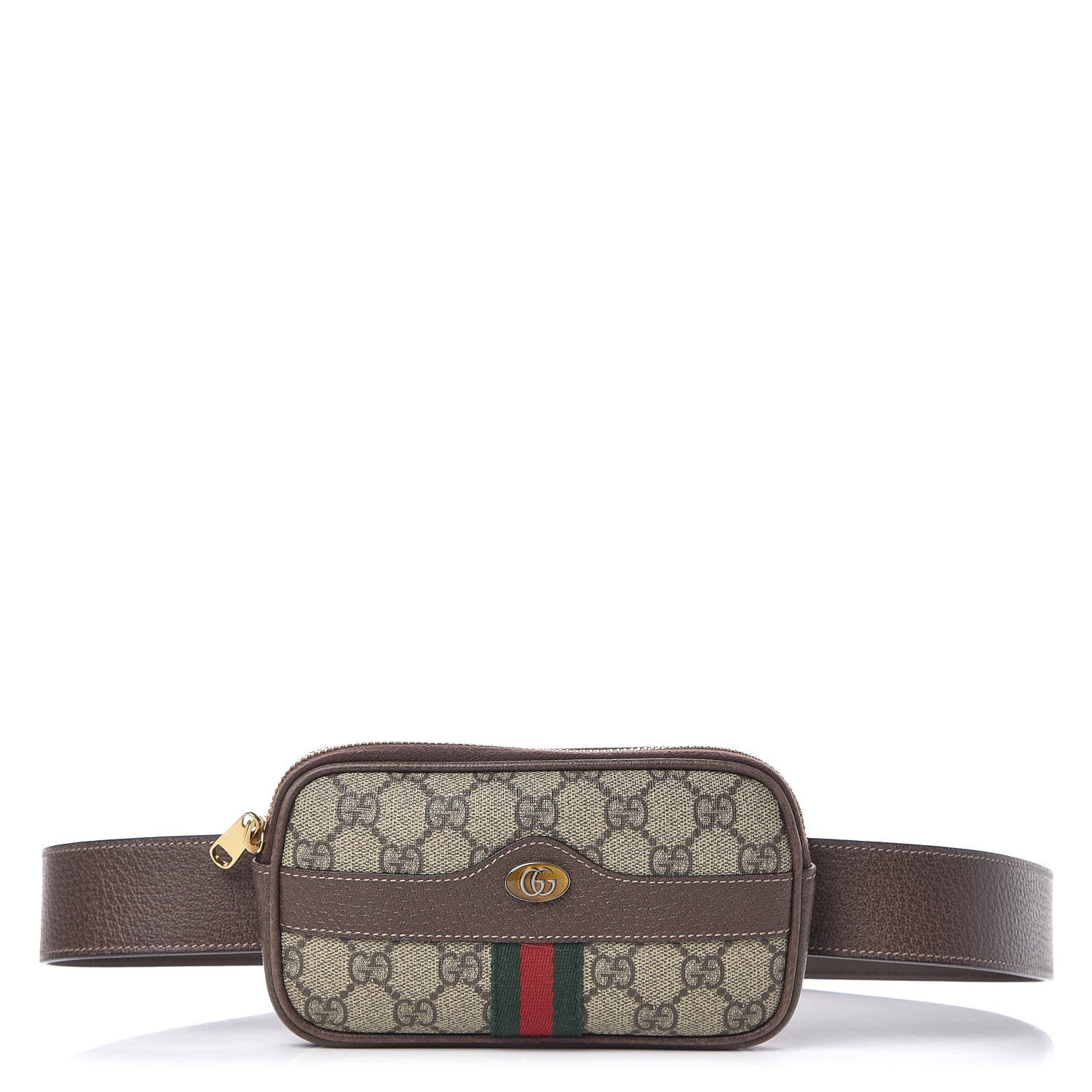 Gucci GG Supreme Monogram Ophidia Belted iPhone Case 95 38 Dark Brown 1 of 10