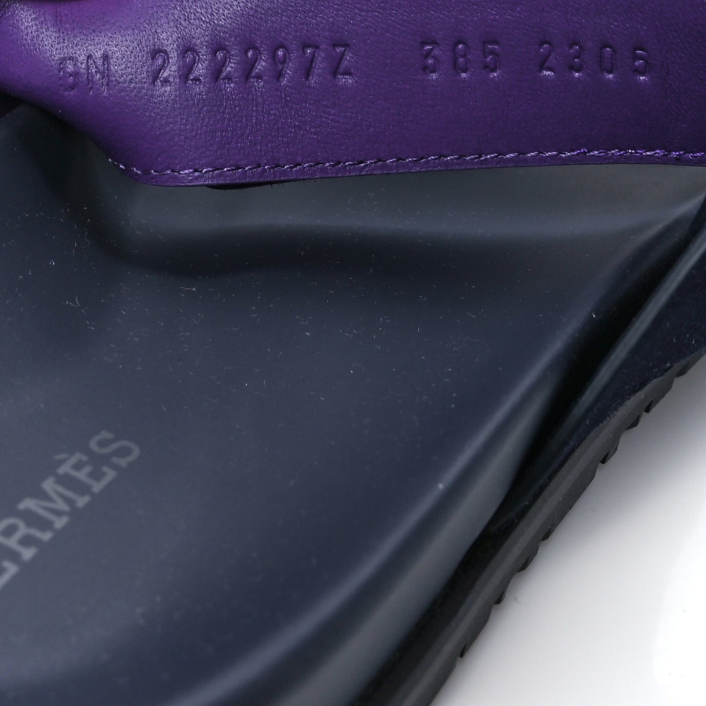 Suede Goatskin Womens Chypre Sandals 38.5 Marine Violet Majorette