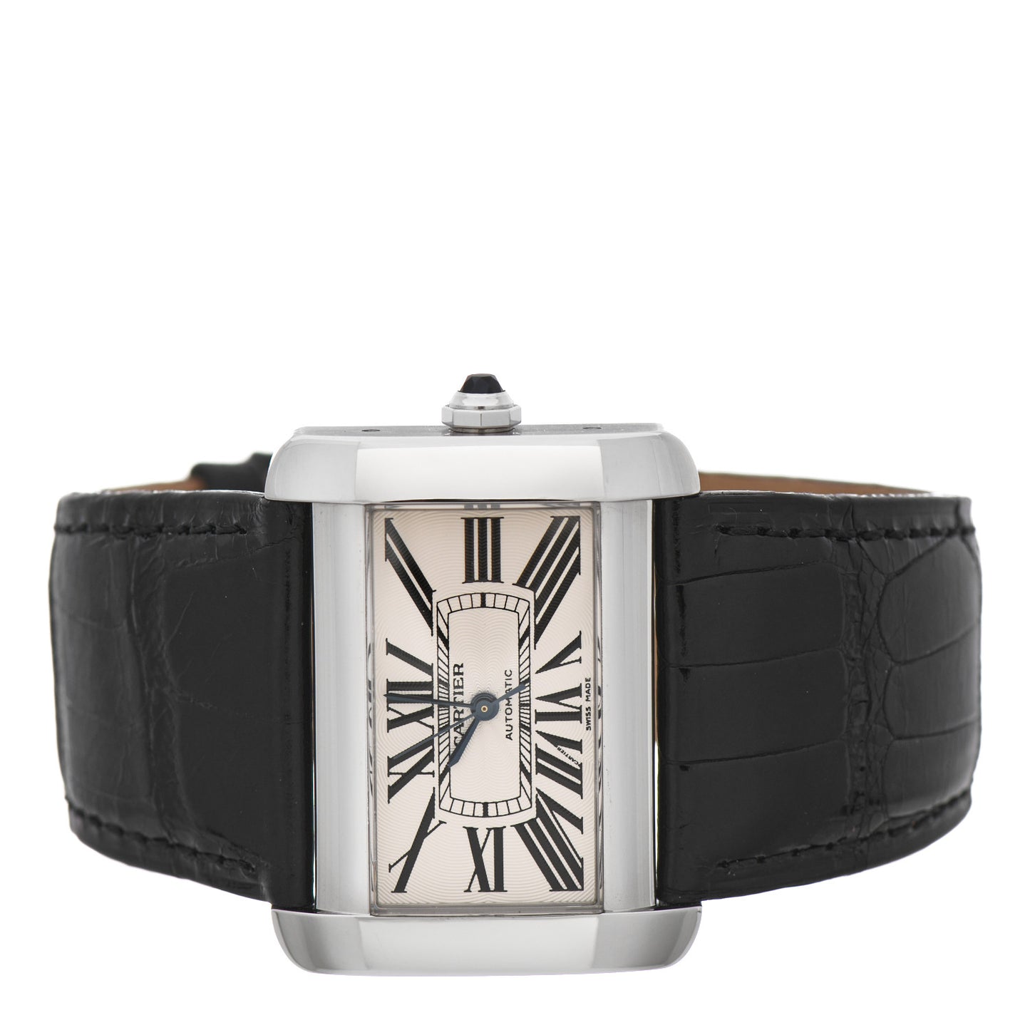 Stainless Steel Alligator 38mm Tank Divan Automatic Watch