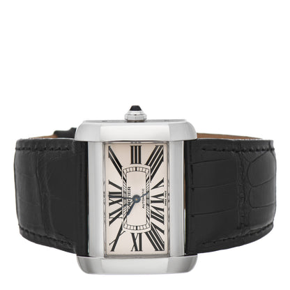 Cartier Stainless Steel Alligator 38mm Tank Divan Automatic Watch 2 of 4