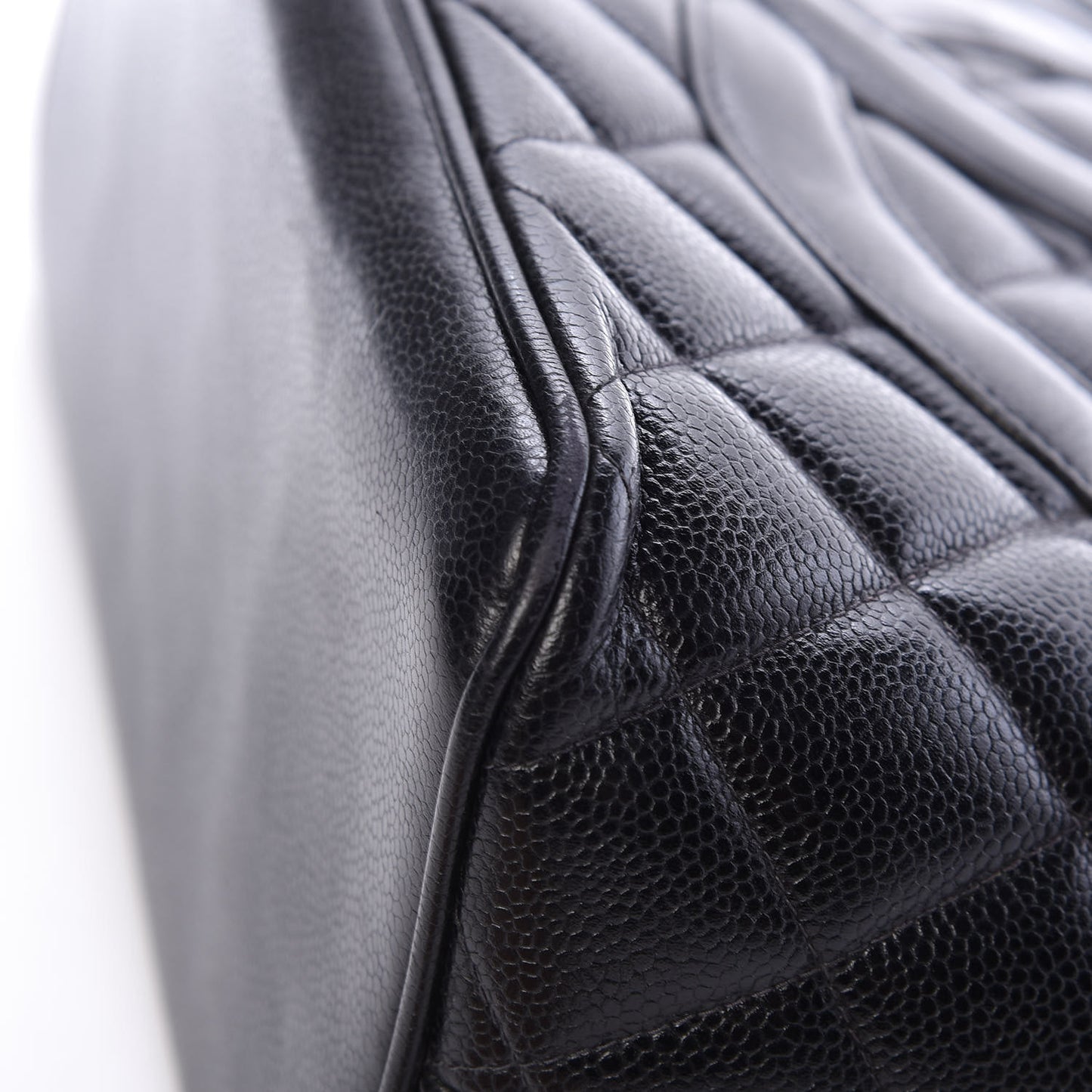 Caviar Quilted Medallion Tote Black