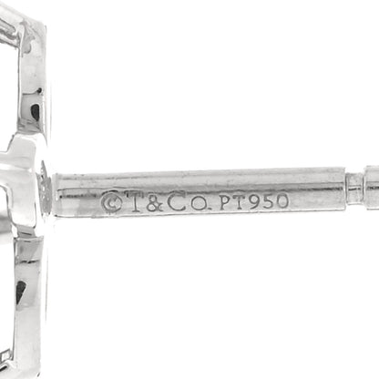 Tiffany Platinum Diamond .92ct Medium Victoria Earrings 4 of 5