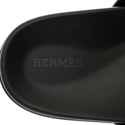 Hermes Calfskin Womens Chypre Sandals 39.5 Black 7 of 9