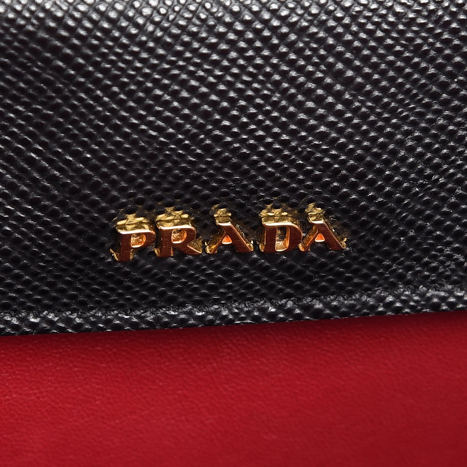 Prada Saffiano Cuir Large Double Bag Black Fuoco 6 of 21