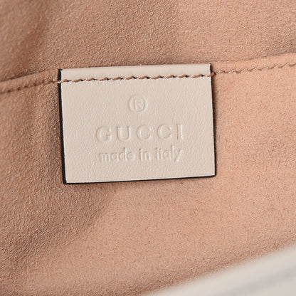 Gucci Calfskin Matelasse Mini GG Marmont Shoulder Bag White 6 of 10