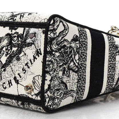 Christian Dior Canvas Embroidered Zodiac Toile De Jouy Medium Lady D-Lite Latte 8 of 8