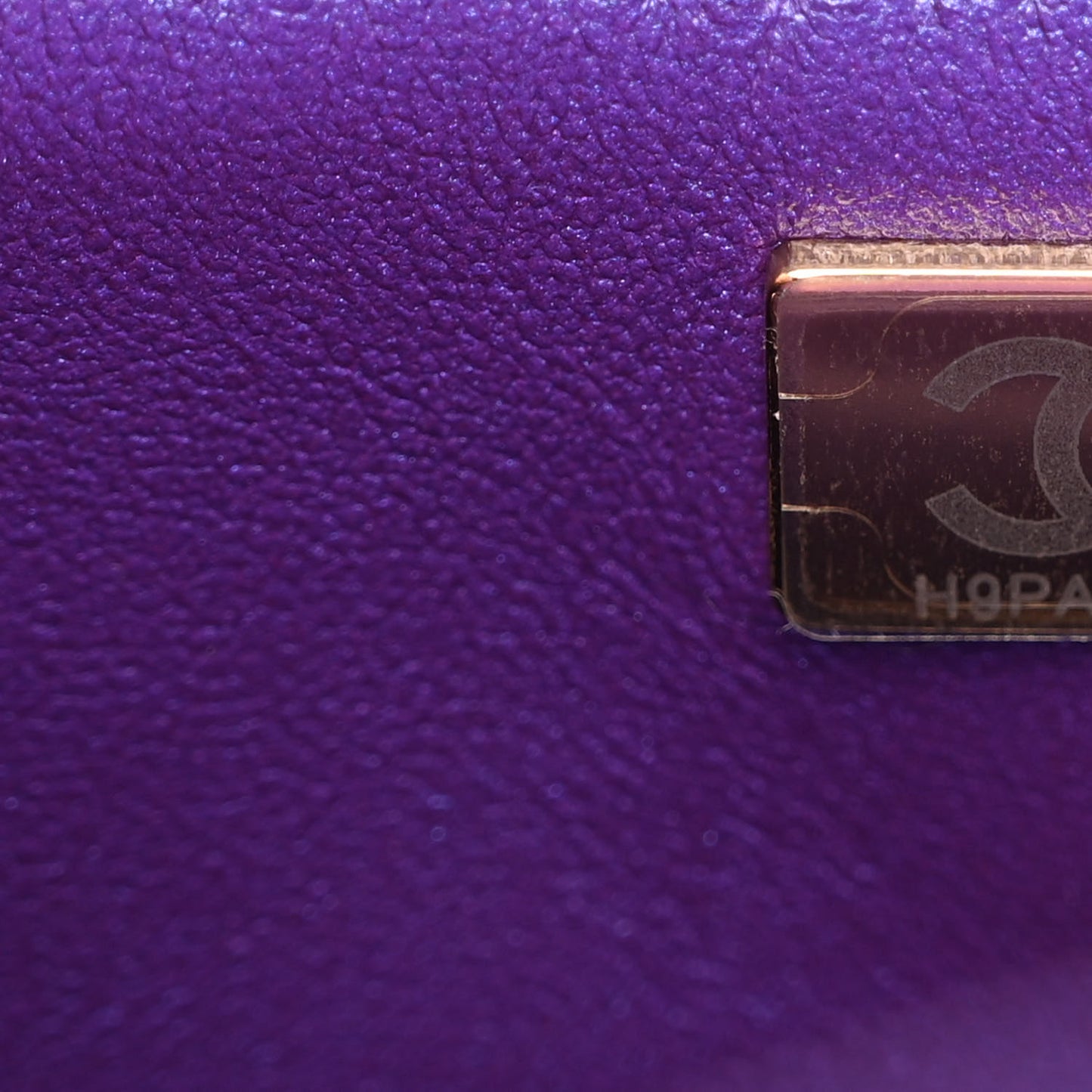 Mirror Calfskin Metallic Calfskin Quilted Hollywood Boulevard Mini Flap With Star Coin Purse Purple
