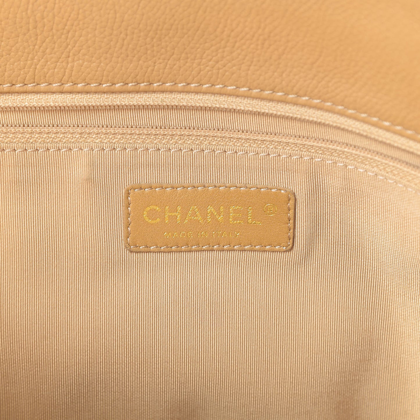 Calfskin Cerf Executive Shopper Tote Beige