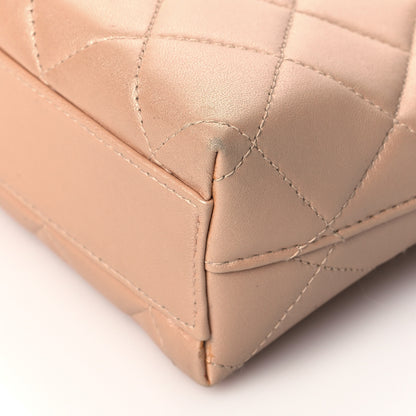 Chanel Iridescent Lambskin Quilted Pochette Beige Clair 9 of 10