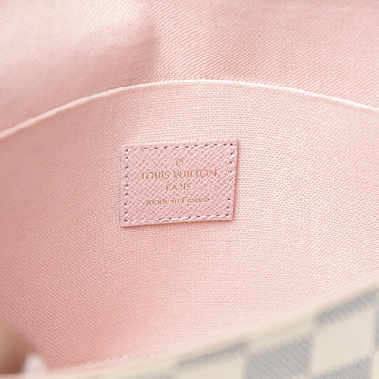 Louis Vuitton Damier Azur Pochette Felicie Chain Wallet Rose Ballerine 6 of 11