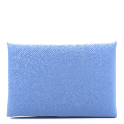 Hermes Epsom Calvi Card Case Bleu Paradis 1 of 7