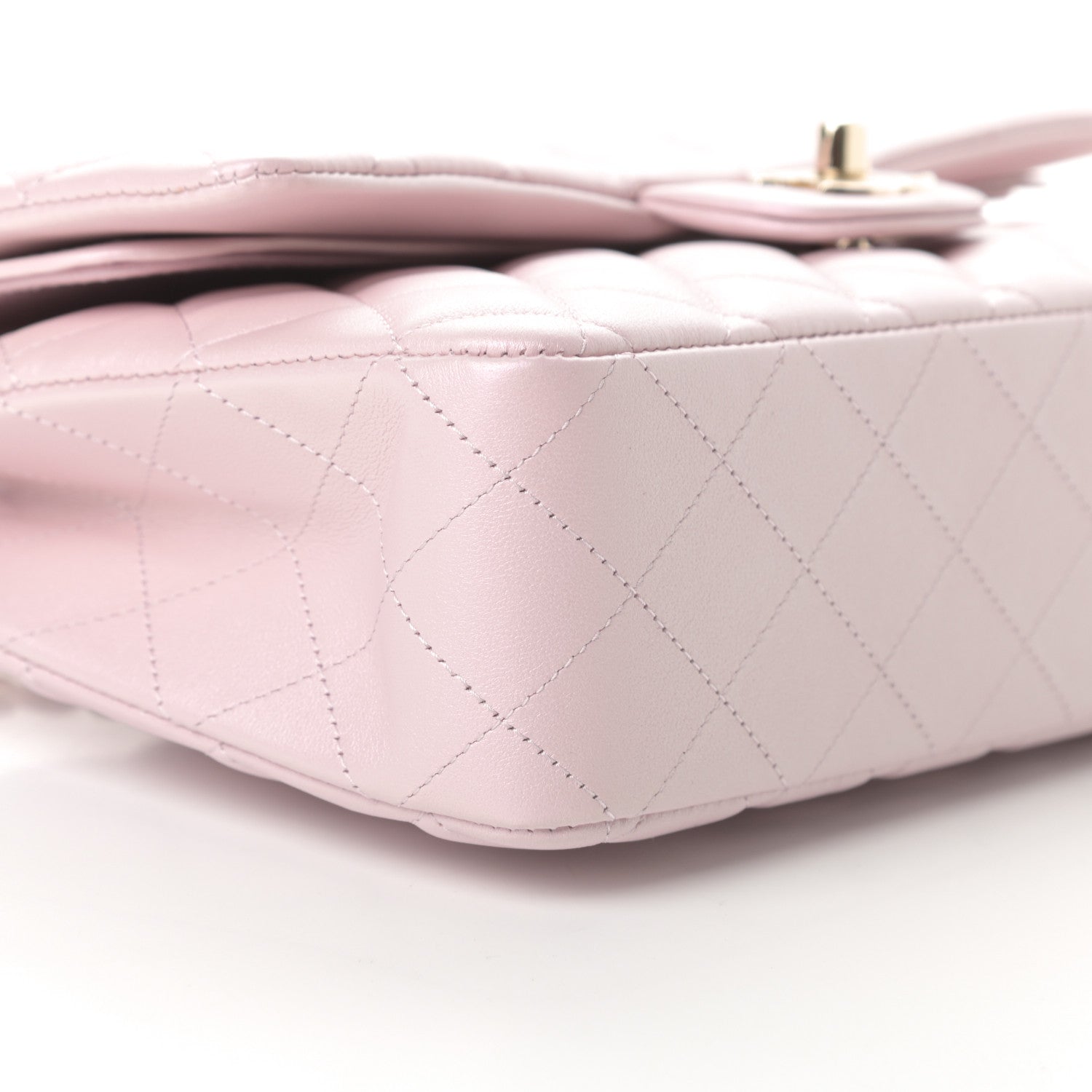 Chanel Iridescent Calfskin Quilted Medium Double Flap Light Pink 8 of 11