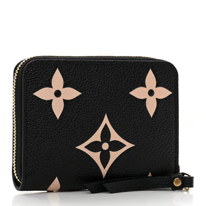 Louis Vuitton Empreinte Monogram Giant Zippy Coin Purse Black Beige 3 of 9