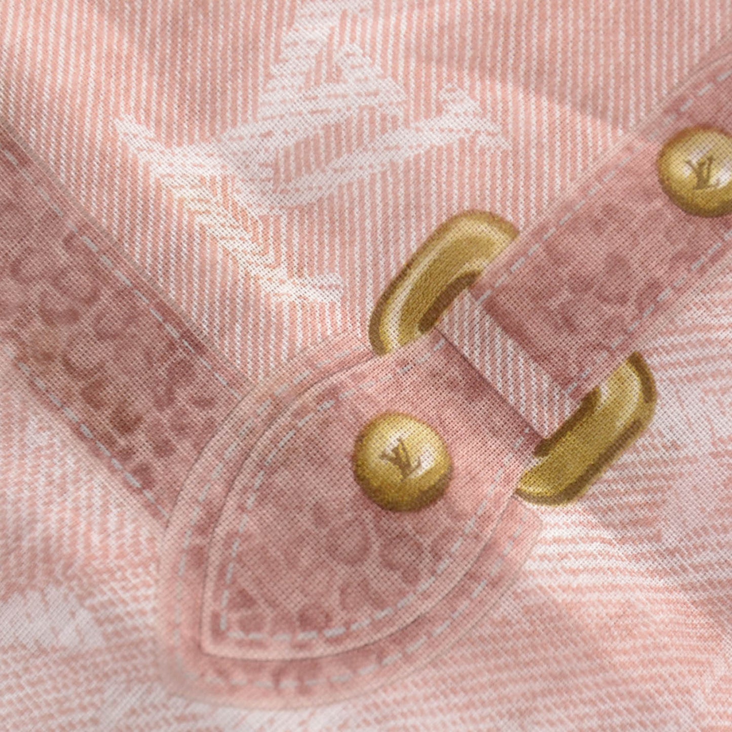 Cotton Monogram New Denim Bandana Pale Pink