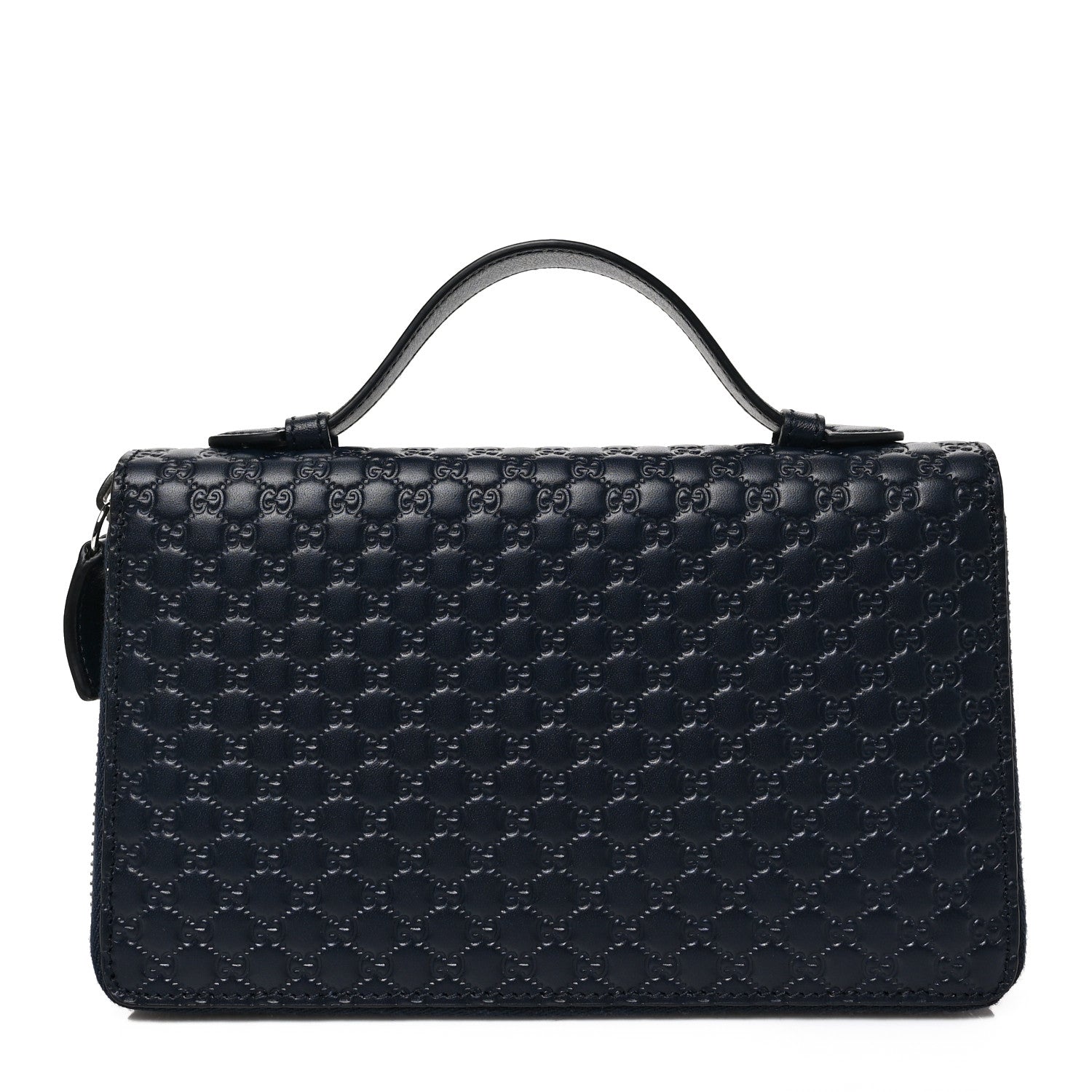Gucci Microguccissima Zip Around Top Handle Travel Wallet Navy 1 of 9