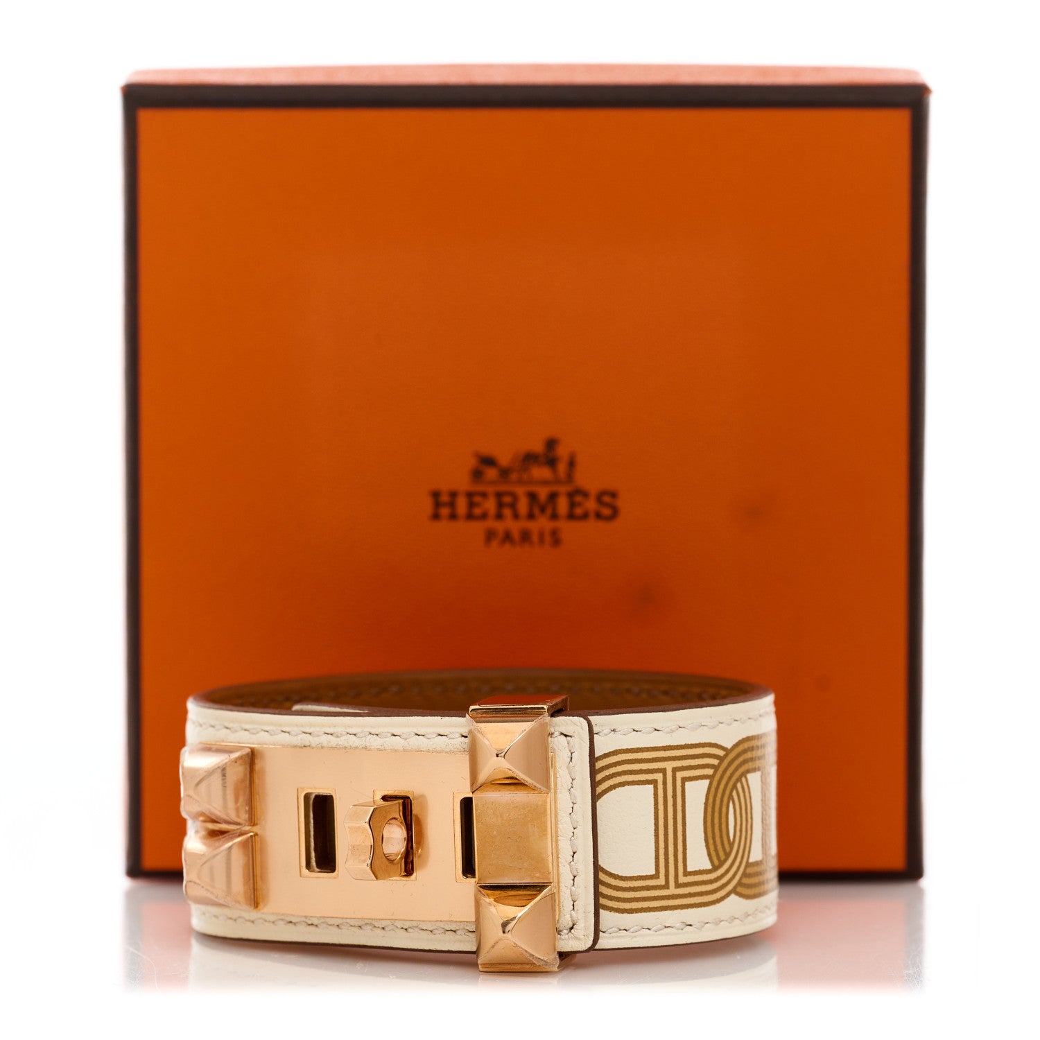 Hermes Swift Collier de Chien CDC 24 Light Circuit Bracelet T3 Nata 6 of 6