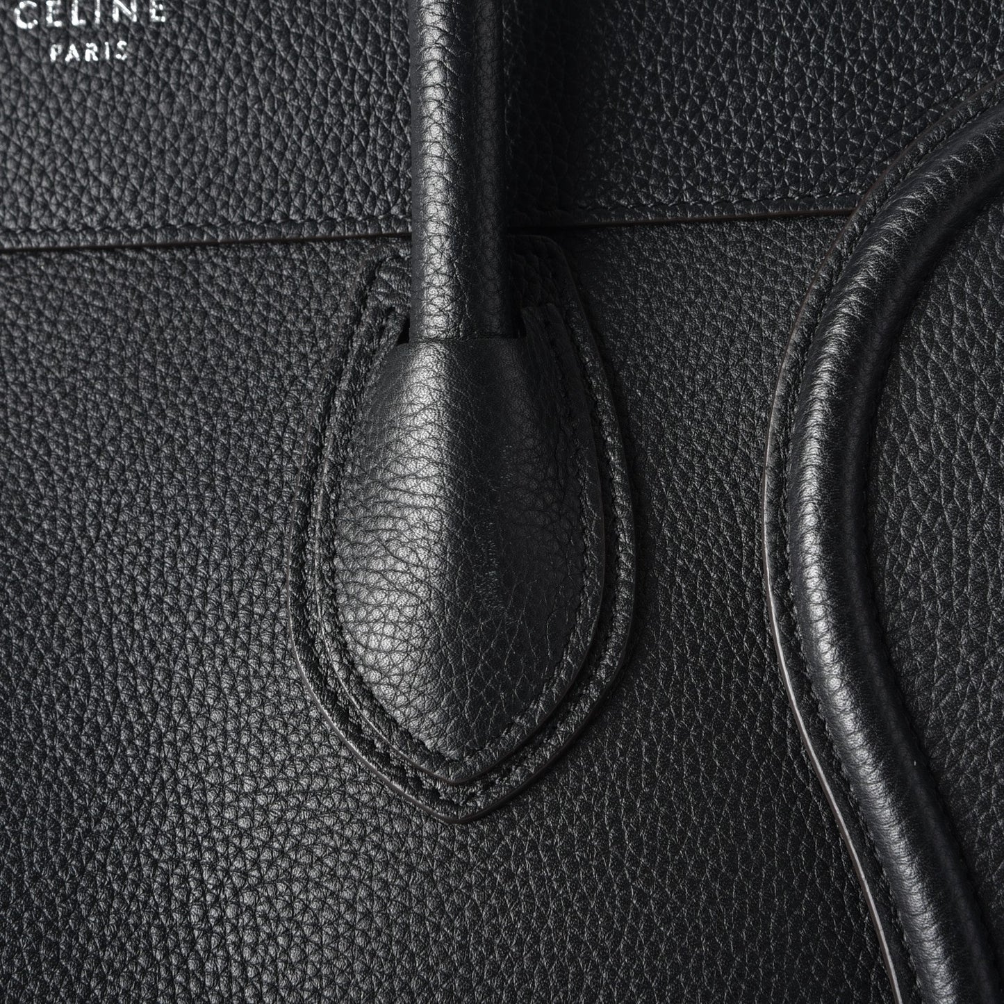 Drummed Calfskin Mini Luggage Black