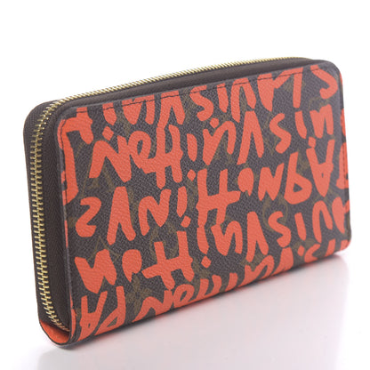 Louis Vuitton Monogram Graffiti Zippy Wallet Orange 3 of 6