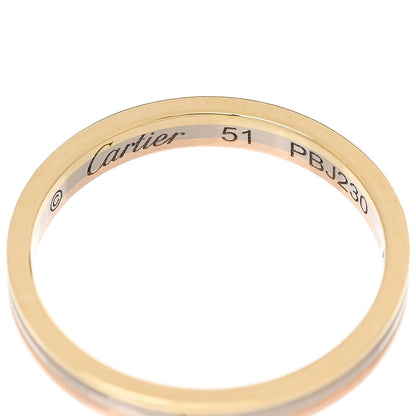 Cartier 18K Pink White Yellow Gold 2.5mm Vendome Louis Cartier Wedding Band Ring 51 5.75 4 of 6