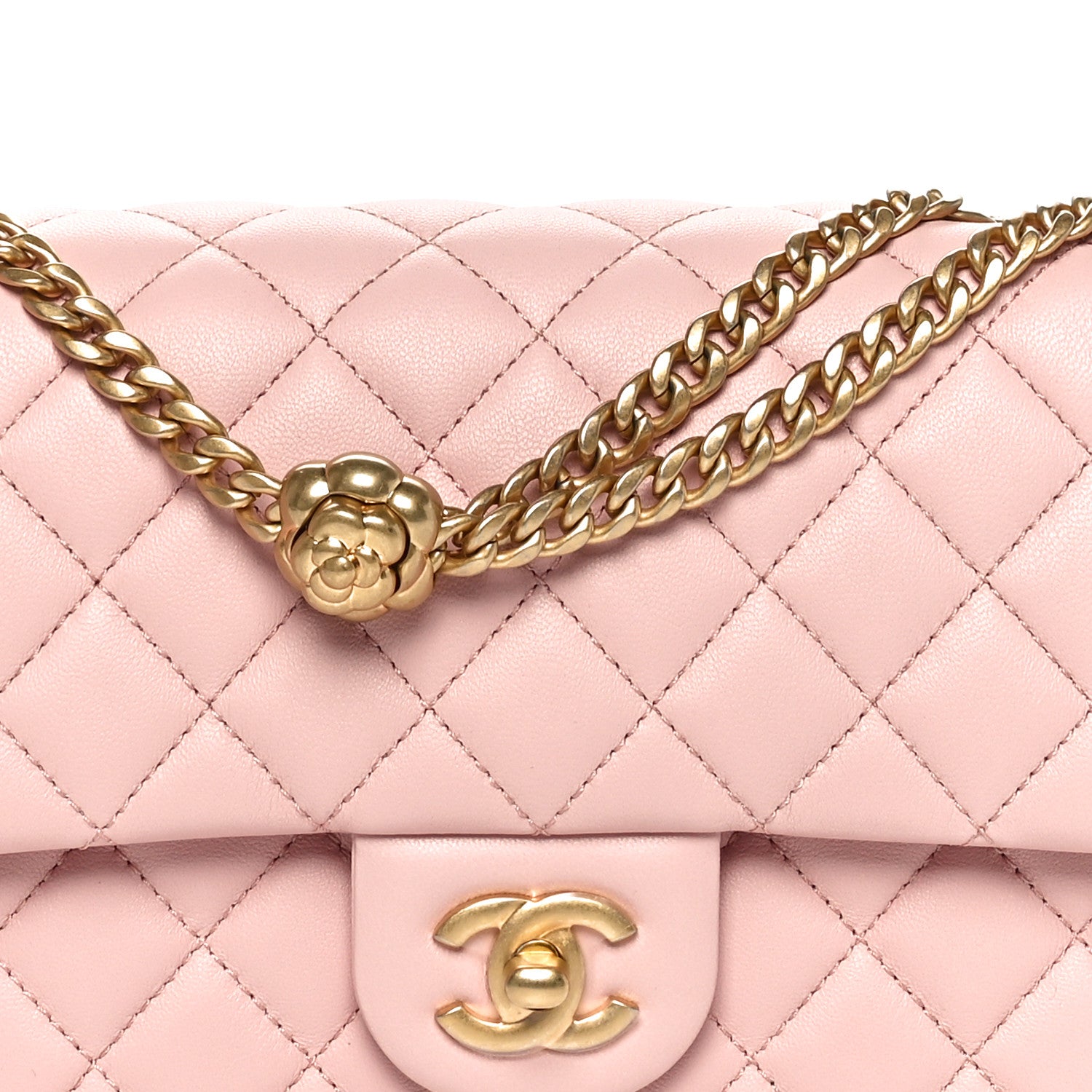 Chanel Lambskin Quilted Small Sweet Camellia Flap Light Pink 4 of 11