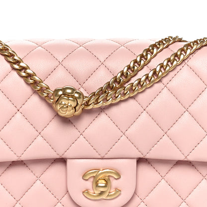 Chanel Lambskin Quilted Small Sweet Camellia Flap Light Pink 4 of 11