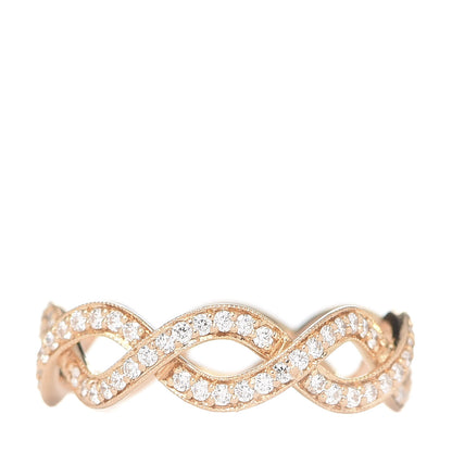 Tiffany 18K Rose Gold Diamond Infinity Band Ring 47 4 3 of 5