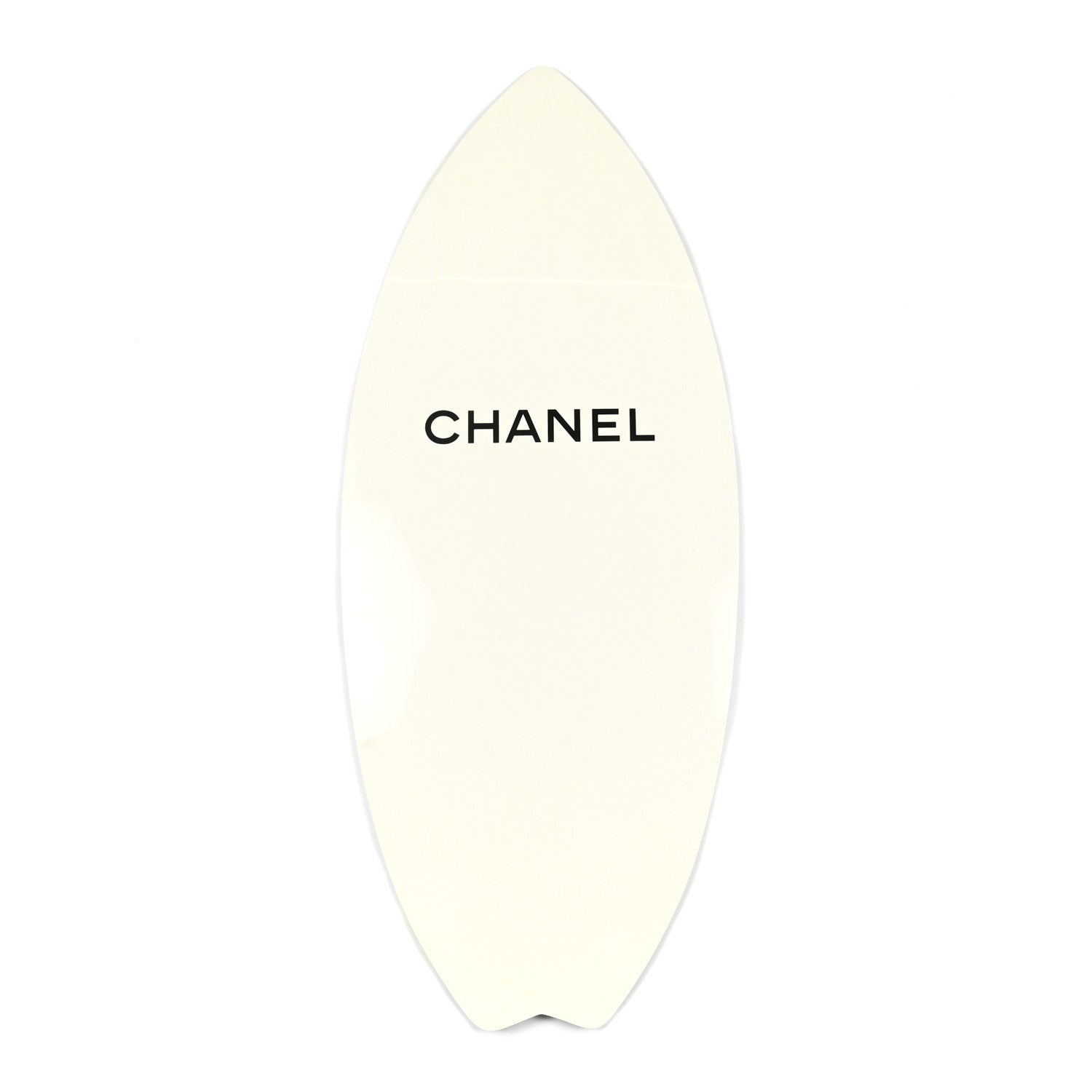 Chanel PVC Carbon Vinyl Acetate Wakesurf Surfboard Black White 2 of 7