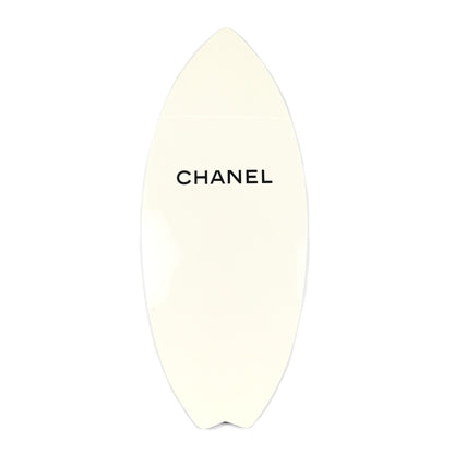 Chanel PVC Carbon Vinyl Acetate Wakesurf Surfboard Black White 2 of 7