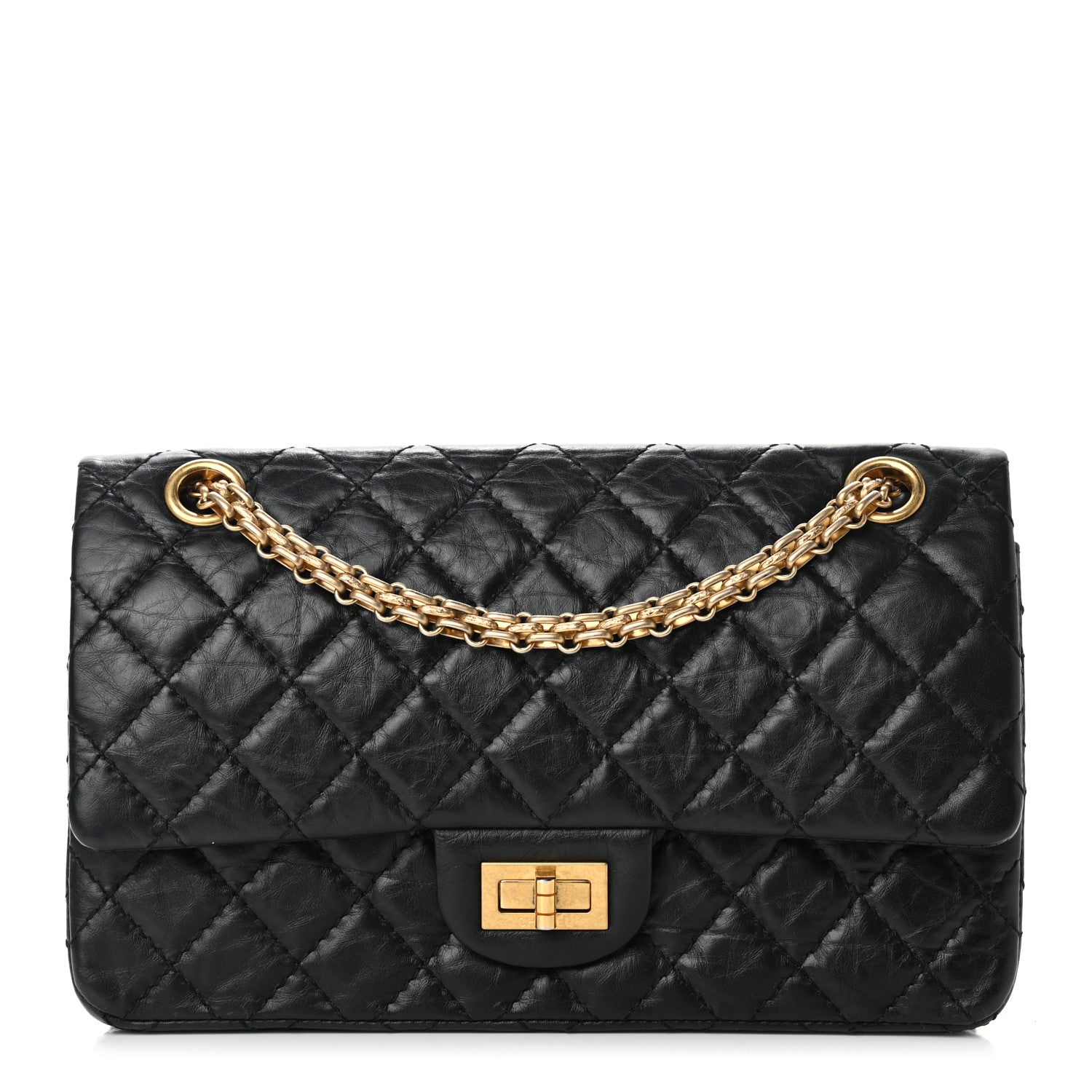 Chanel Aged Calfskin Quilted 2.55 Reissue 225 Flap Black 1 of 8