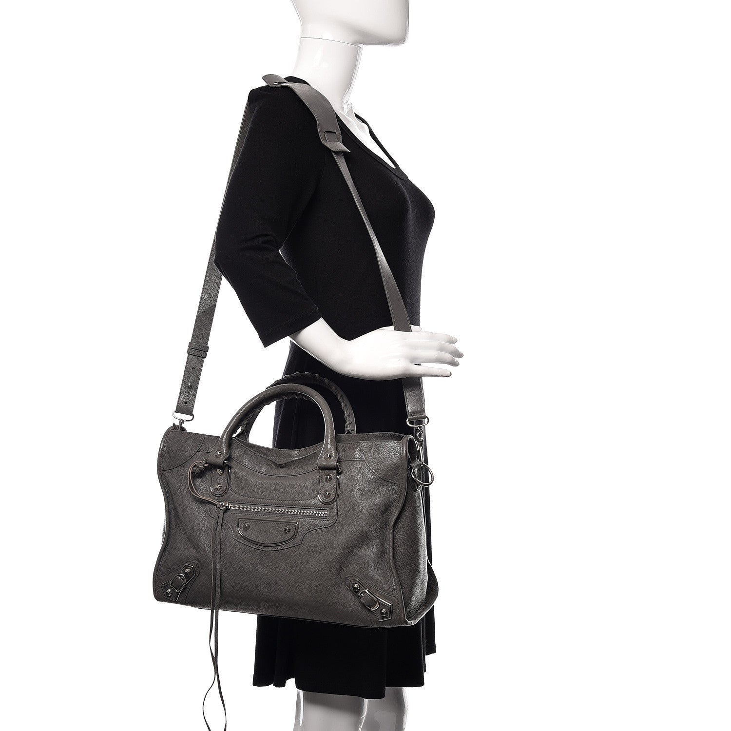 Balenciaga Chevre Silver Metallic Edge Hardware City Gris Acier 3 of 13