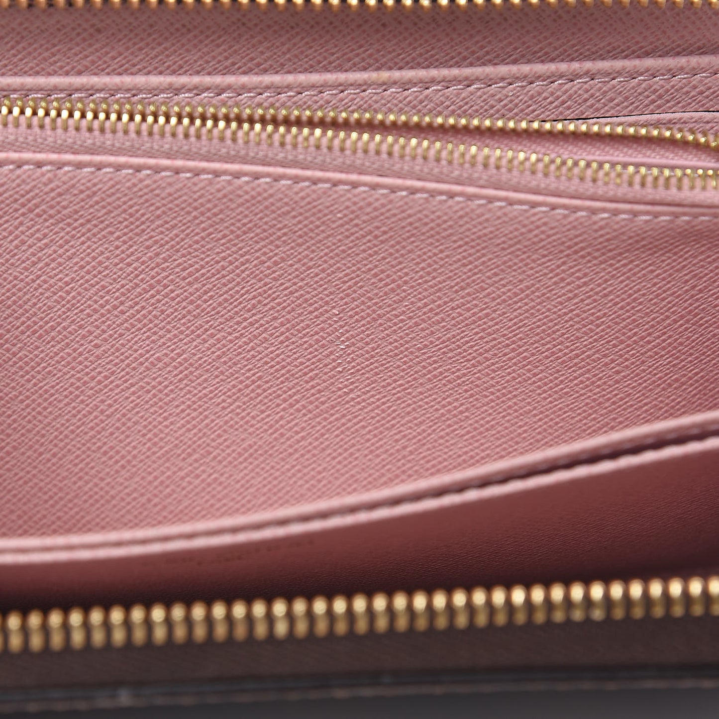 Damier Ebene Zippy Wallet Rose Ballerine