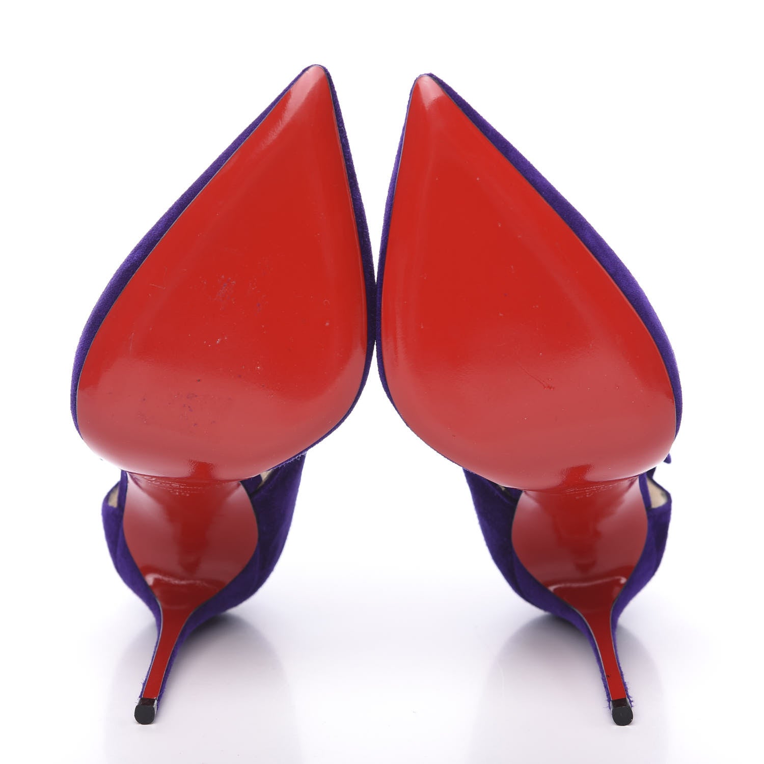 Christian Louboutin Veau Velours Sharpeta 120 Asymmetric Pumps 38 Etincelle 5 of 7