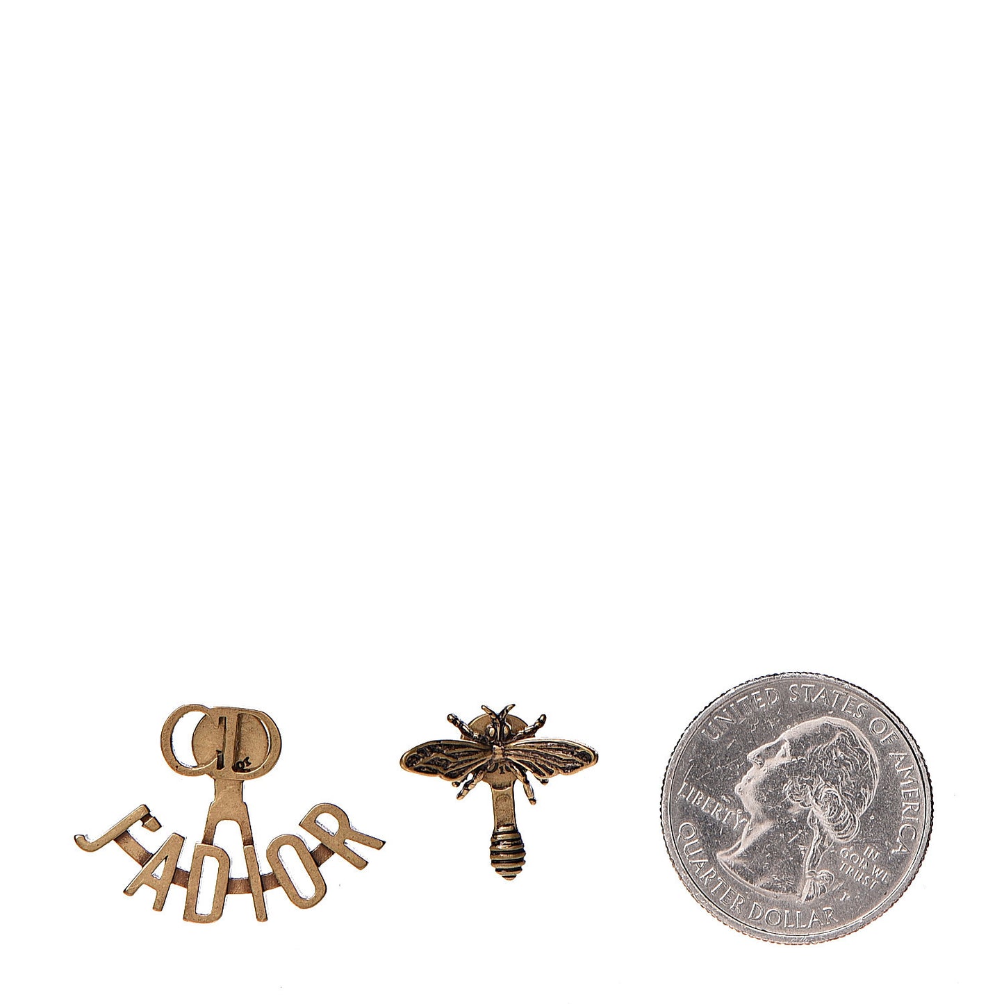 Metal J'Adior Earrings Aged Gold
