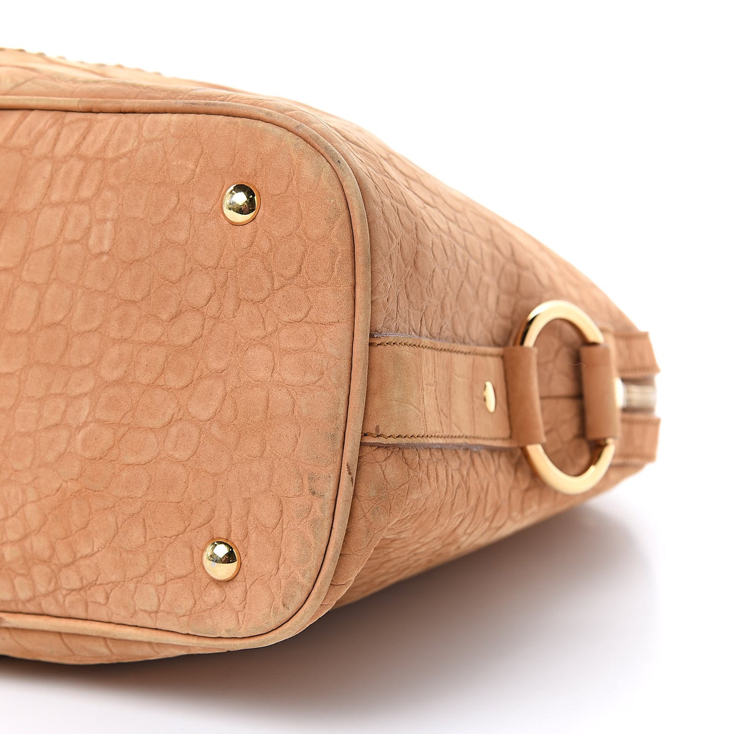 Nubuck Crocodile Embossed Oversized Muse Brown