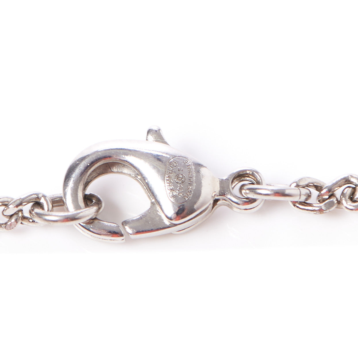 Metal CC Necklace Silver