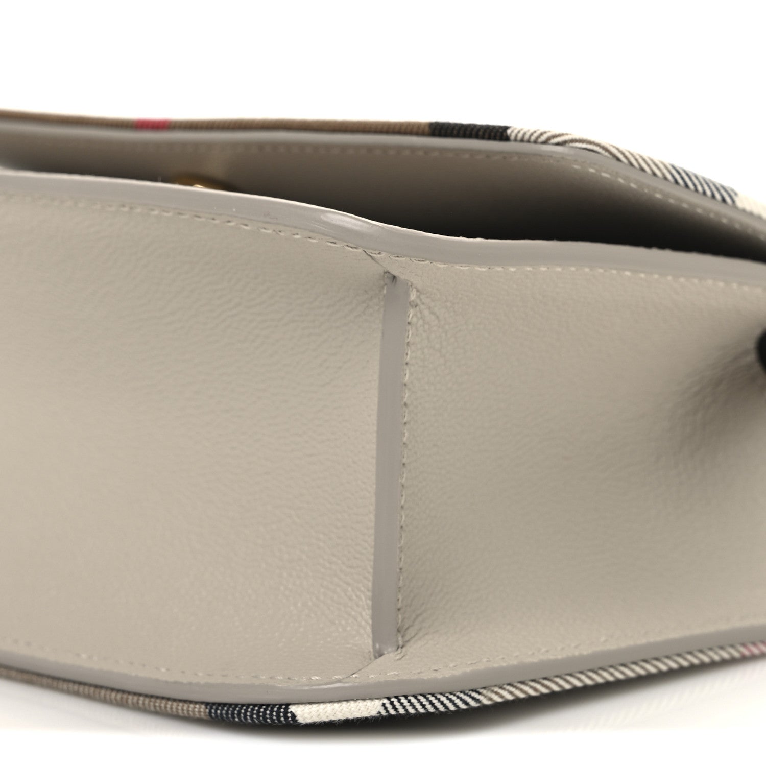 Burberry Grained Calfskin House Check Small Madison Shoulder Bag Limestone 11 of 11