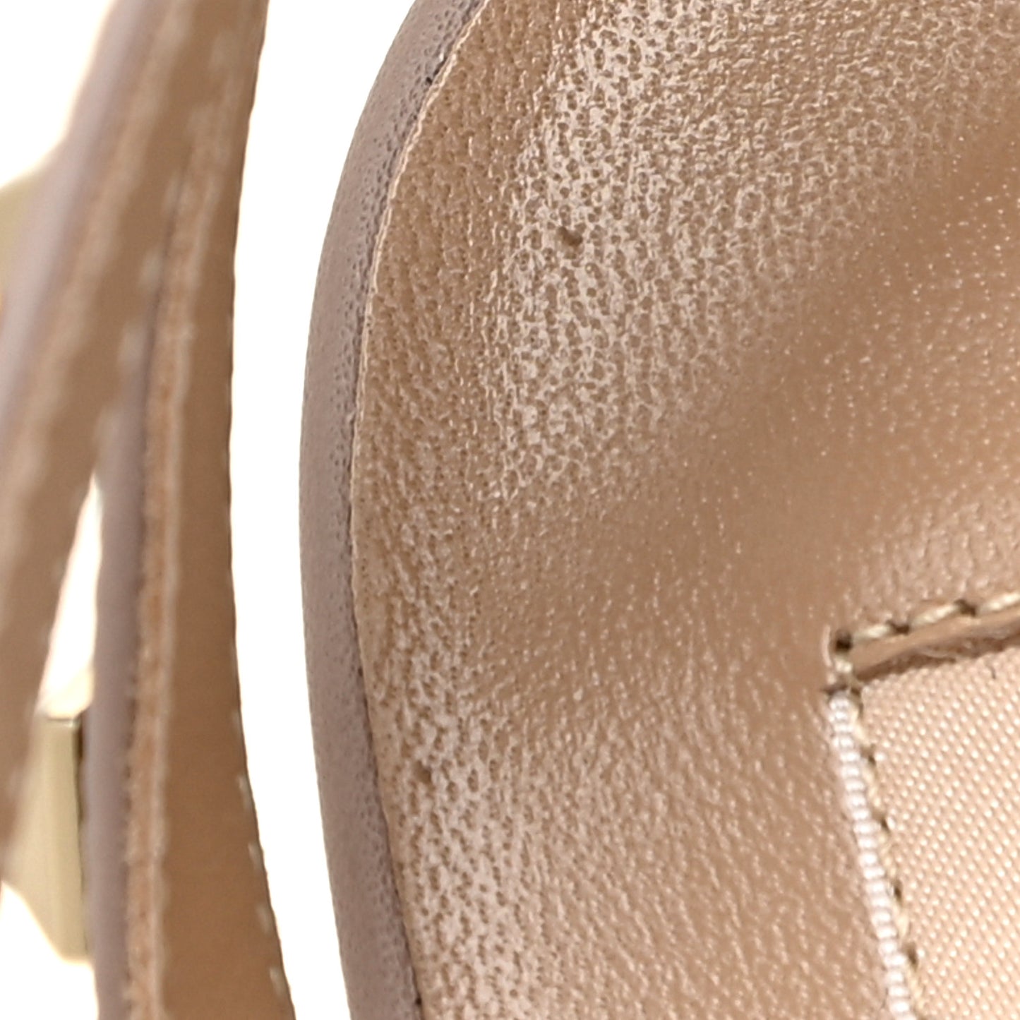 Pebbled Calfskin Rockstud Ankle Strap 100mm Pumps 37.5 Poudre