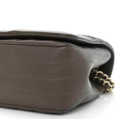 Chanel Calfskin Chevron Quilted Mini Statement Flap Brown 11 of 11