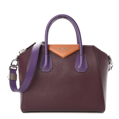 Givenchy Sugar Goatskin Small Tri-Color Antigona Oxblood Violet Orange 1 of 11