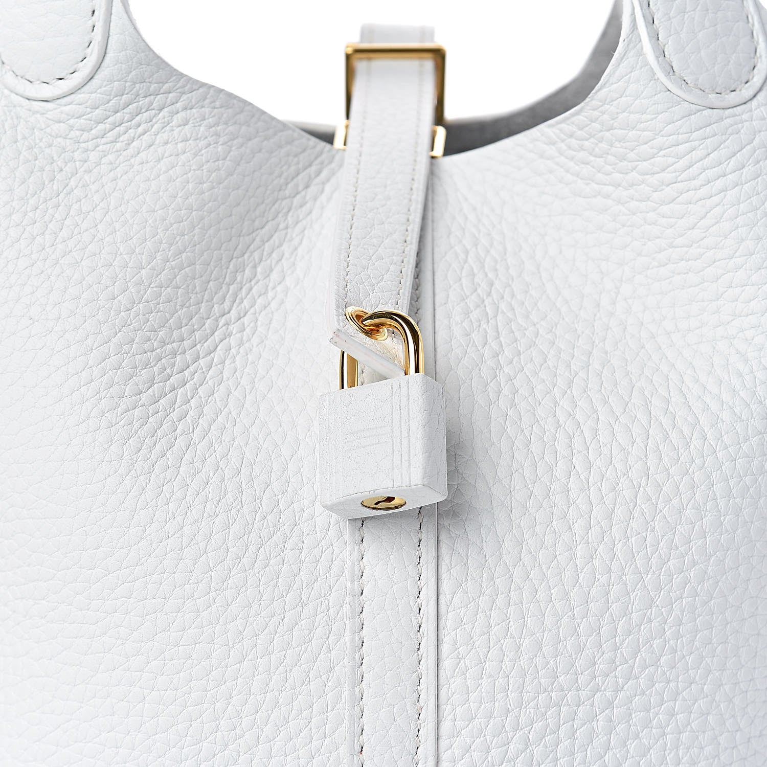 Hermes Taurillon Clemence Picotin Lock 18 PM White 10 of 11