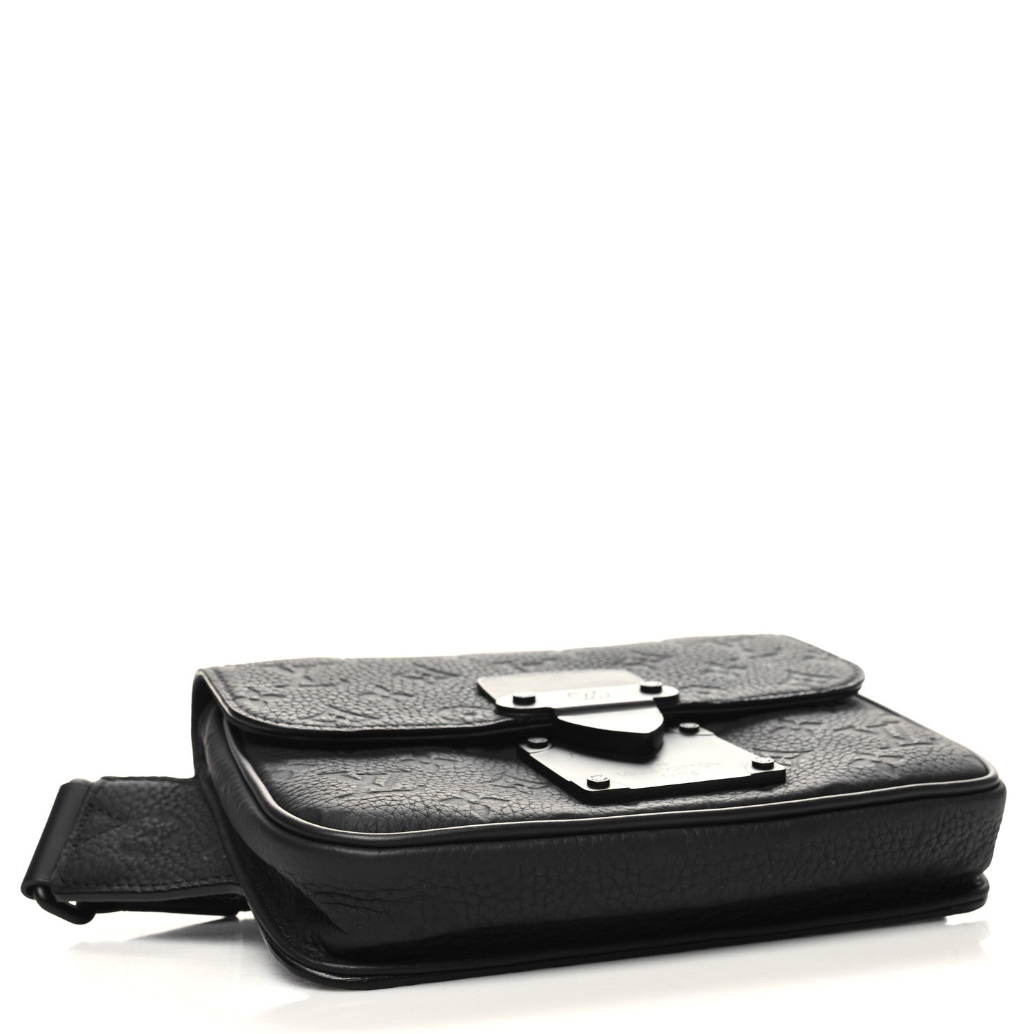 Louis Vuitton Taurillon Monogram S Lock Sling Bag Black 4 of 9
